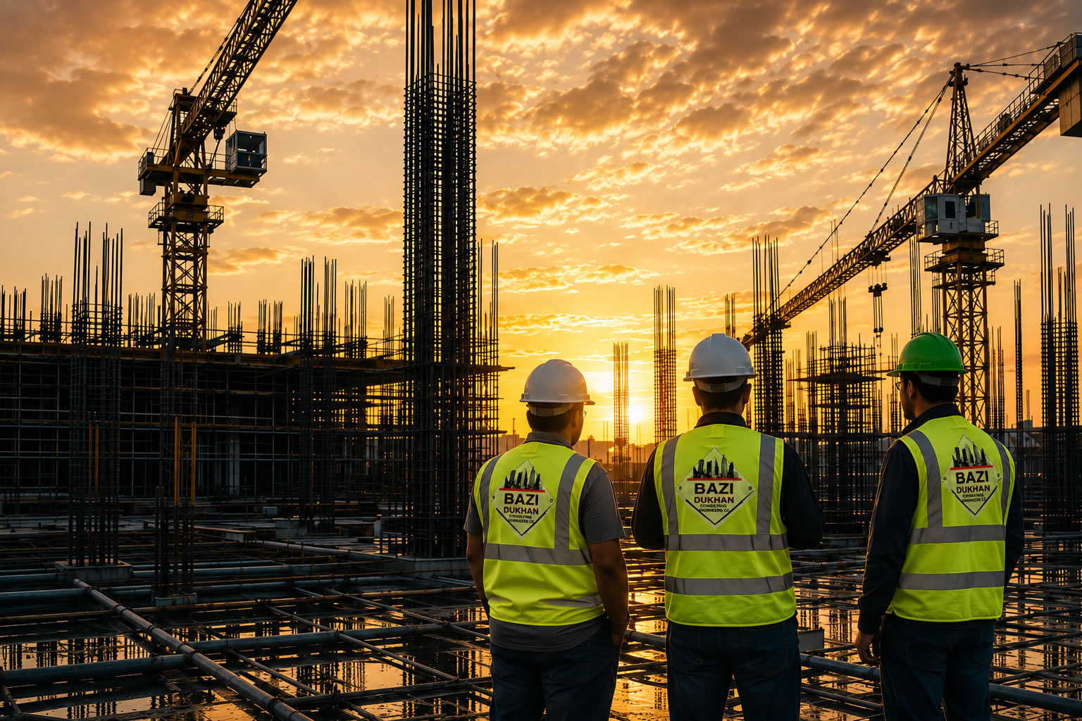 Bazi Dukhan Consulting Engineers engineering team on site